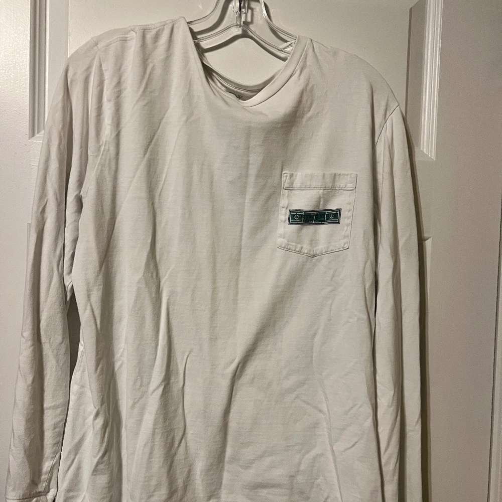 Long Sleeve White T-Shirt Martha Vineyards Lacrosse Shirt